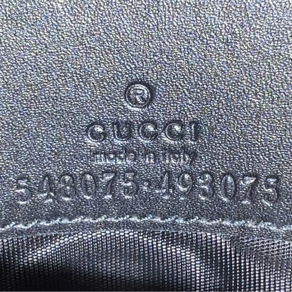 Authentic Gucci Black/Gold GG Diagonal Striped Wallet on Chain - Two Way - Picture 16 of 16